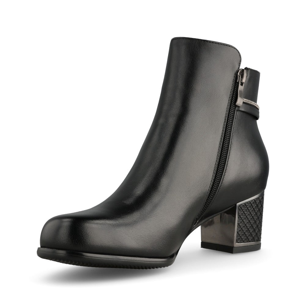 REDZ Block Heel Ankle Boot - Black