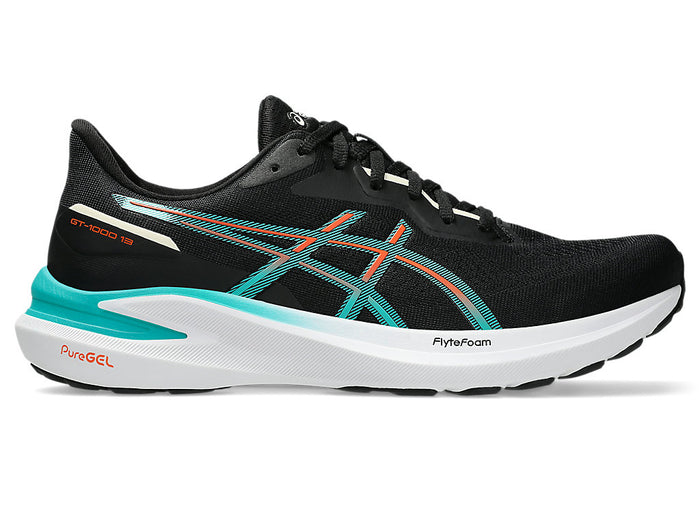 ASICS Men's GT-1000 13 Running Shoe - Black/Teal 1011B858 005