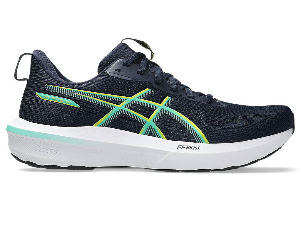 ASICS Men's GT-1000 14 Trainers - Navy/Green | 1011C077 401