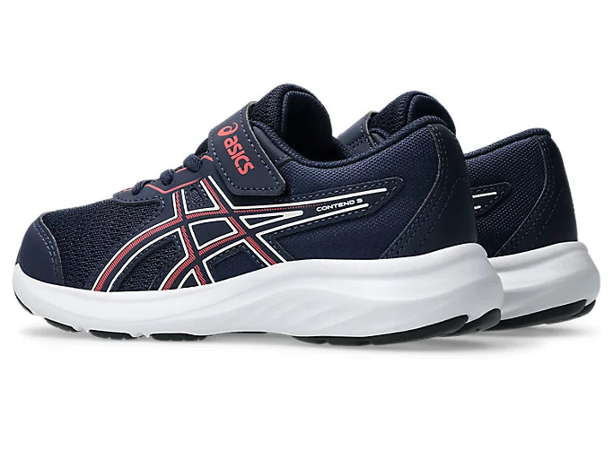 ASICS Boy's Contend 9 PS Running Shoe - Navy/Red