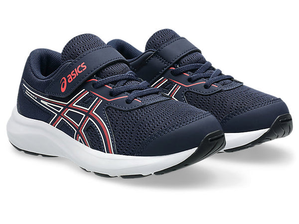ASICS Boy's Contend 9 PS Running Shoe - Navy/Red