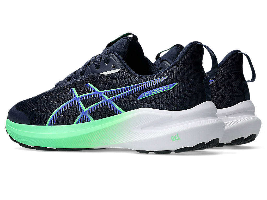 ASICS Boy's GT-1000 14 GS Running Shoe - Navy/Green
