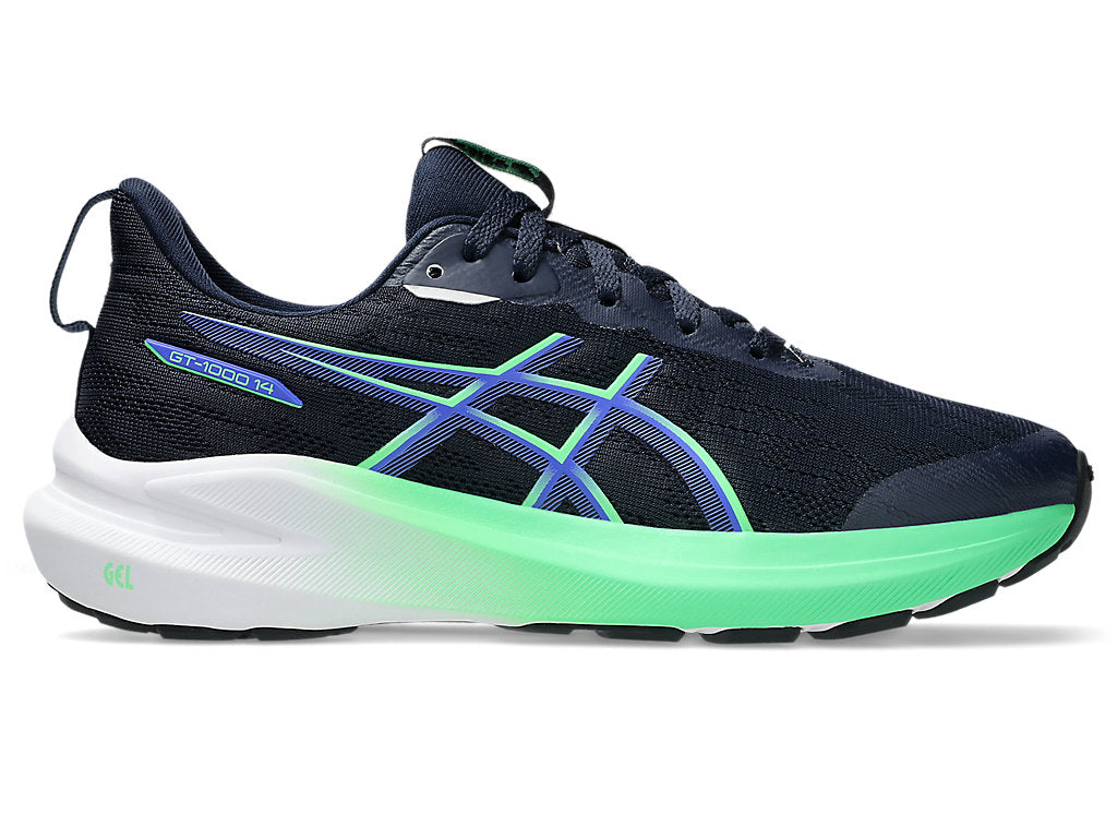 ASICS Boy's GT-1000 14 GS Running Shoe - Navy/Green