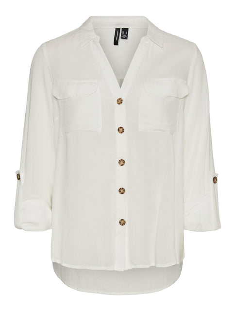 VERO MODA : Regular Fit Shirt - White