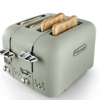 DeLONGHI Argento Flora 4 Slice Toaster - Green
