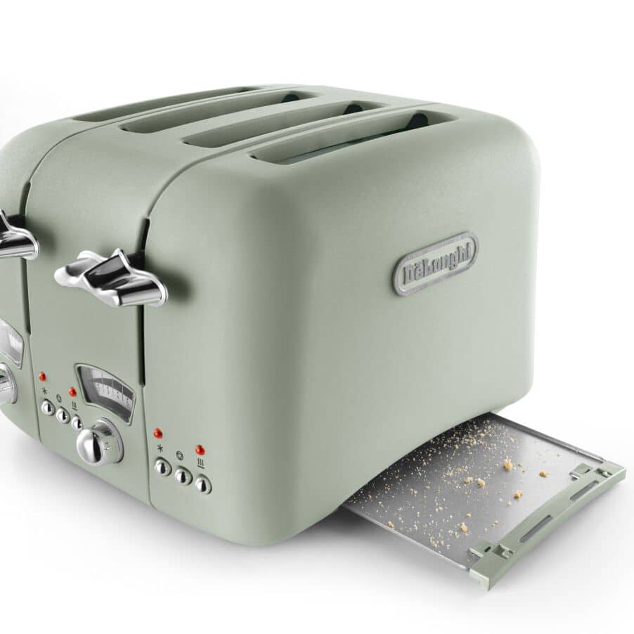 DeLONGHI Argento Flora 4 Slice Toaster - Green
