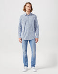 WRANGLER : 1 Pocket Shirt - Light Blue