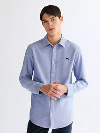 WRANGLER Men's Long Sleeve Shirt - Oxford Blue