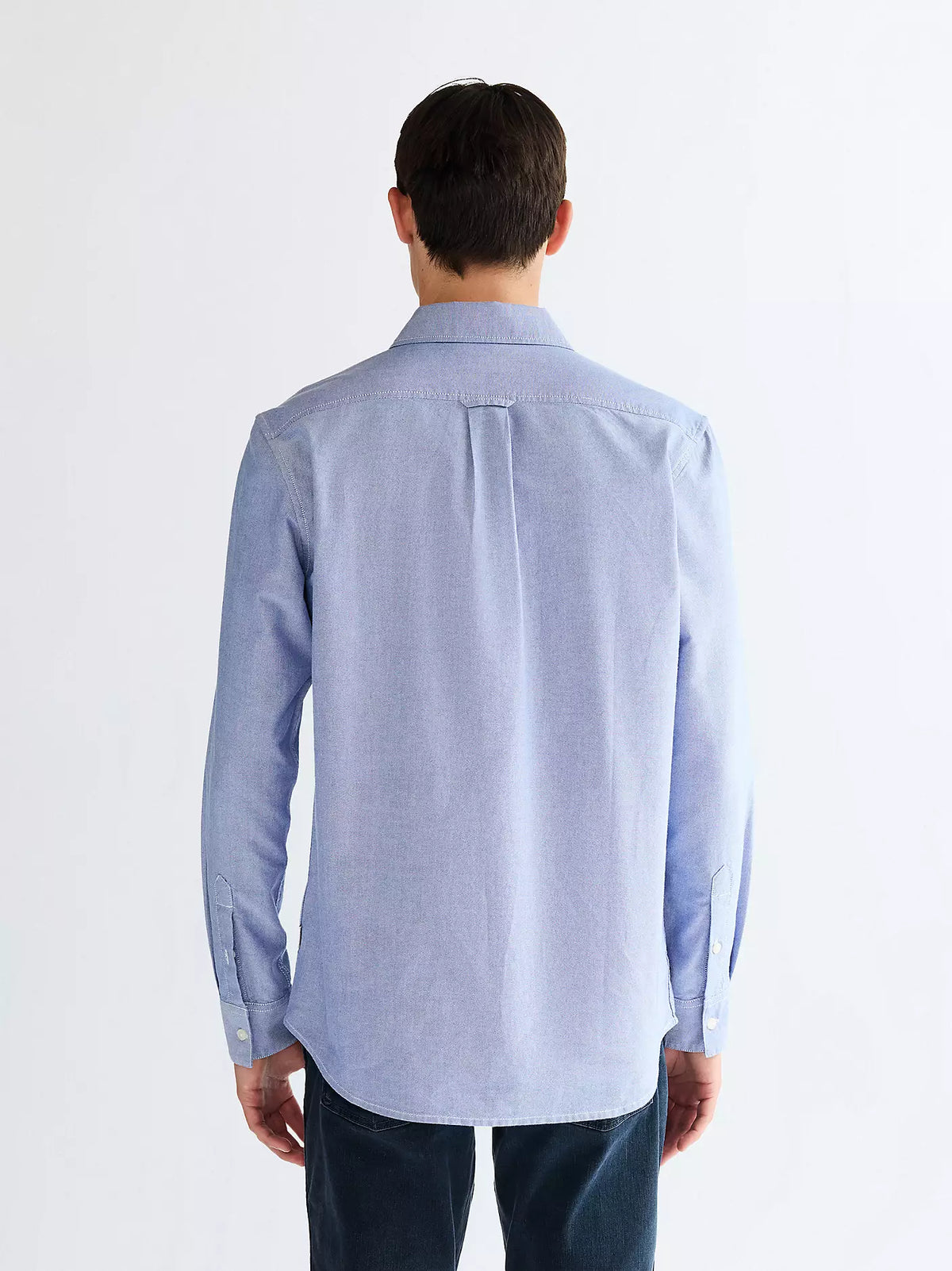 WRANGLER Men's Long Sleeve Shirt - Oxford Blue