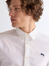 WRANGLER Men's Long Sleeve Regular Shirt - Oxford White