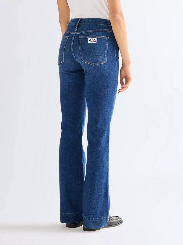 WRANGLER Women's Flared Jeans - Dark wash
