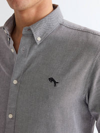 WRANGLER Men's Long Sleeve Oxford Shirt - Grey
