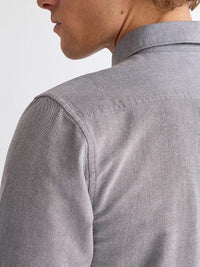 WRANGLER Men's Long Sleeve Oxford Shirt - Grey