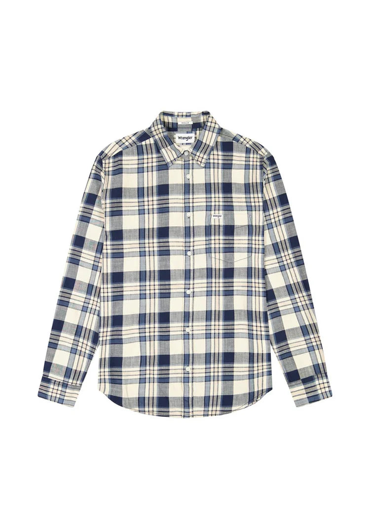 WRANGLER Men's One Pocket Shirt - Light Indigo