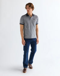 WRANGLER Men's Refined 2-Tone Polo Shirt - Navy