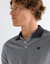 WRANGLER Men's Refined 2-Tone Polo Shirt - Navy