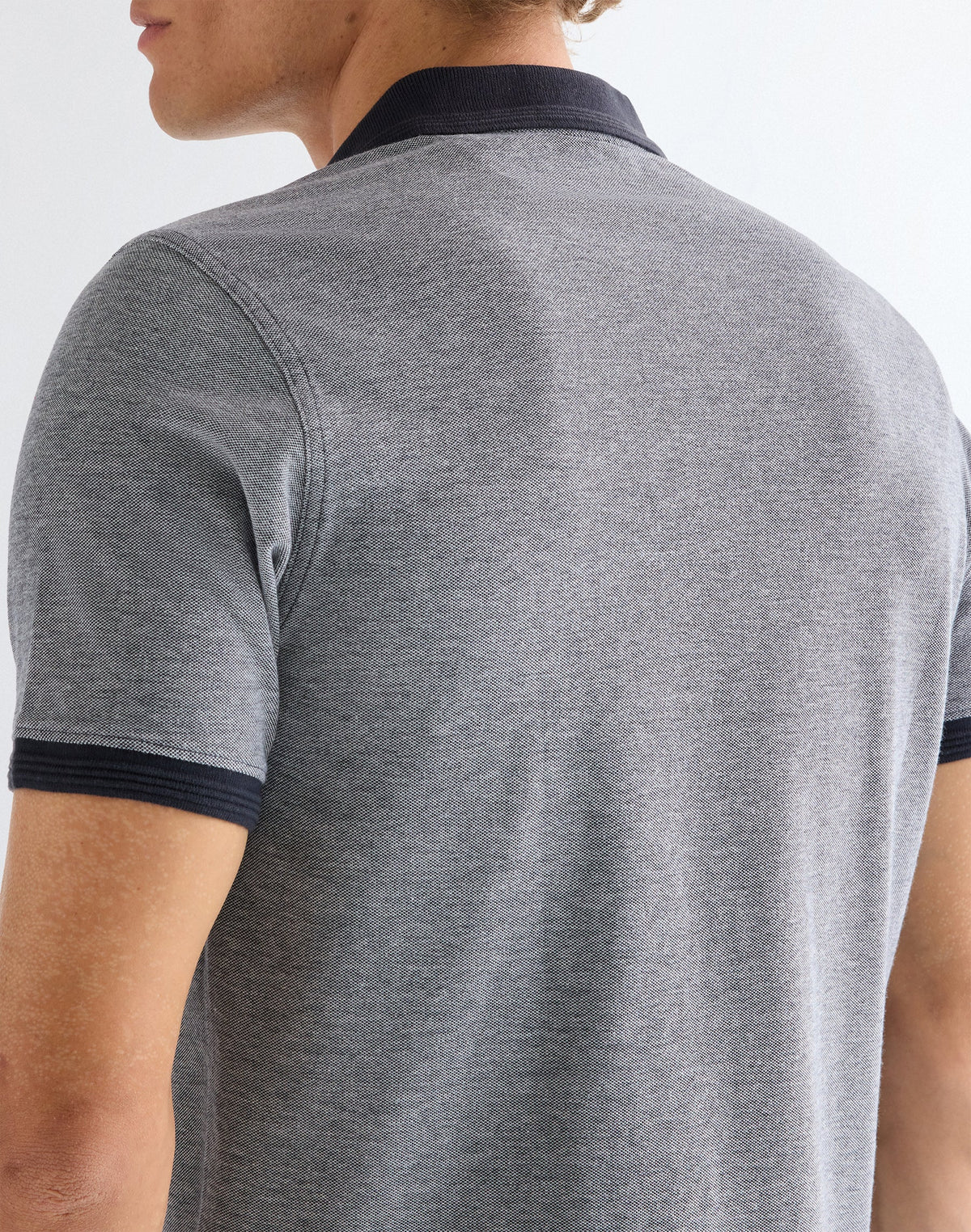 WRANGLER Men's Refined 2-Tone Polo Shirt - Navy