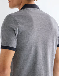 WRANGLER Men's Refined 2-Tone Polo Shirt - Navy