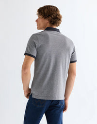 WRANGLER Men's Refined 2-Tone Polo Shirt - Navy