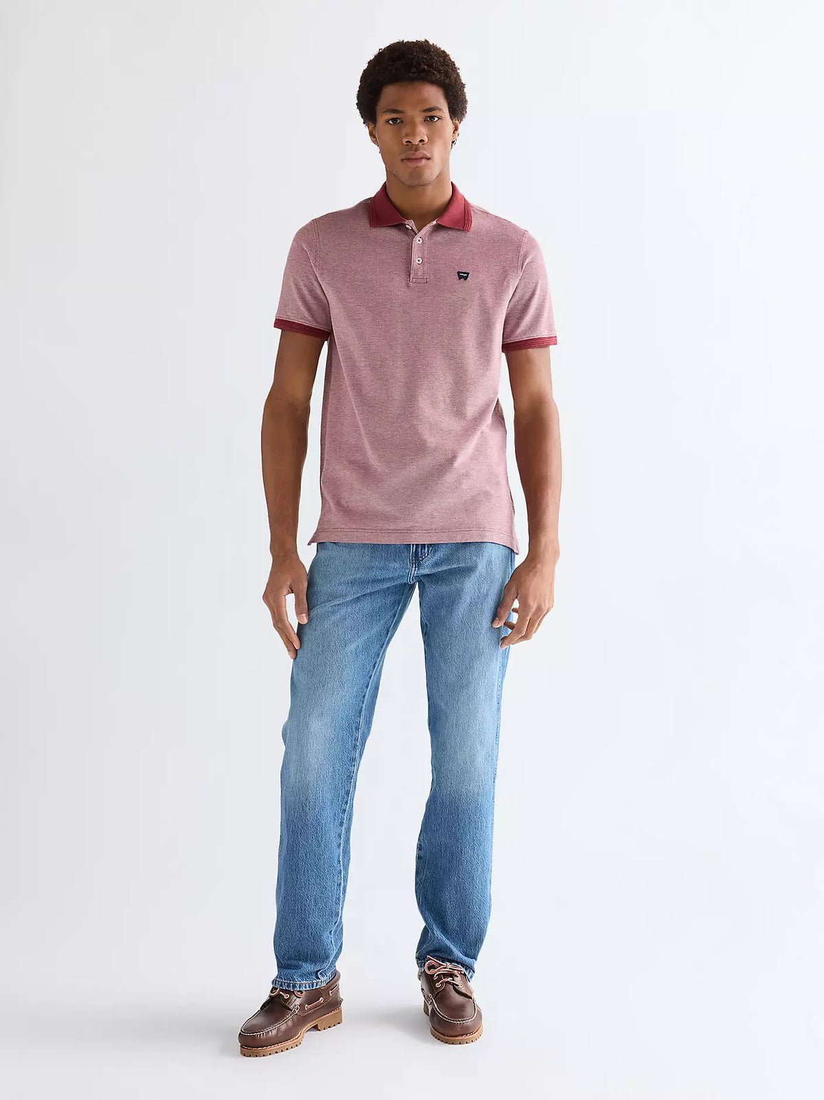 WRANGLER Regular Refined Polo Shirt - Ruby Wine