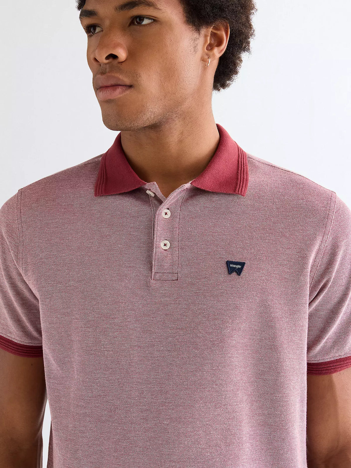WRANGLER Regular Refined Polo Shirt - Ruby Wine