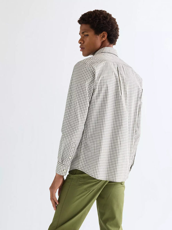 WRANGLER Men's Regular One Pocket Shirt - Green Check