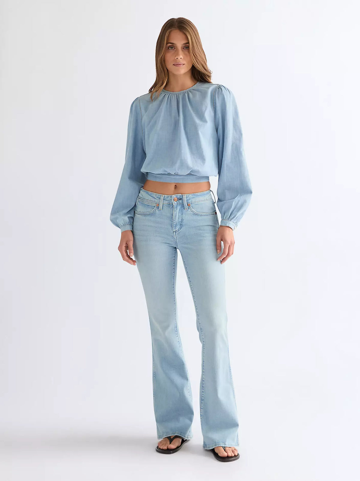 WRANGLER Aurora Relaxed Drifty Knot Blouse - Denim Blue