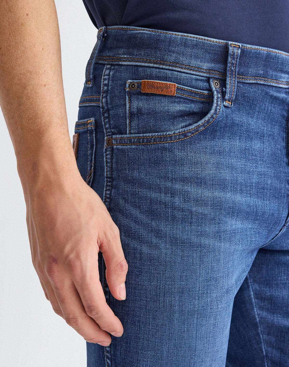 WRANGLER Men's Texas Slim Jeans - Blue Jam