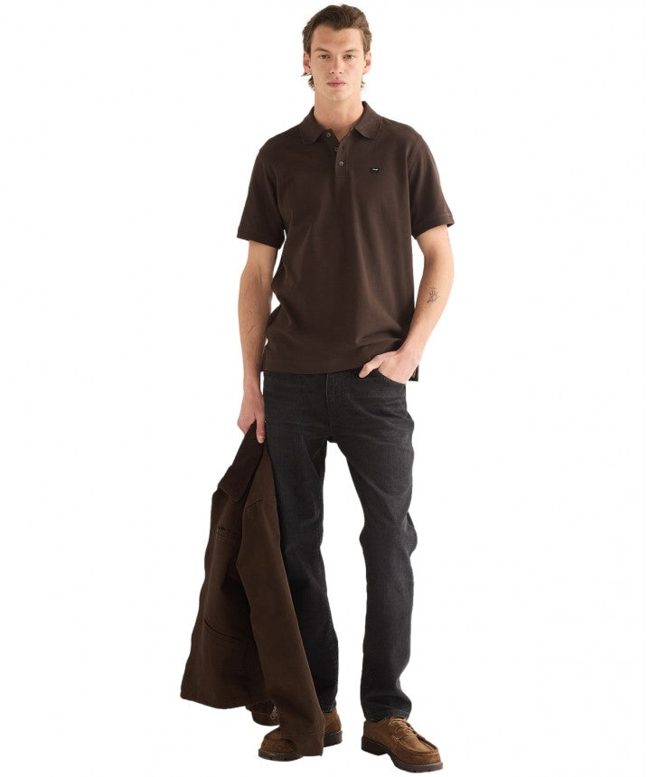 WRANGLER Men's Regular Polo Shirt - Brown