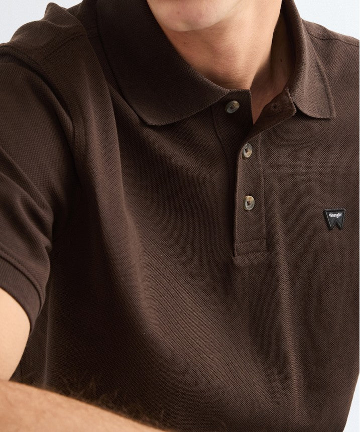 WRANGLER Men's Regular Polo Shirt - Brown