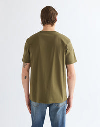 WRANGLER Regular Sign Off T-Shirt - Olive Green