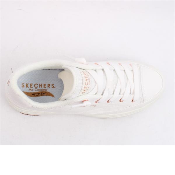 SKECHERS Women's BOBS D'Vine Canvas Trainers - White