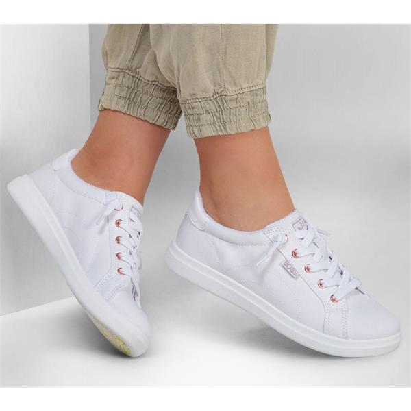 SKECHERS Women's BOBS D'Vine Canvas Trainers - White