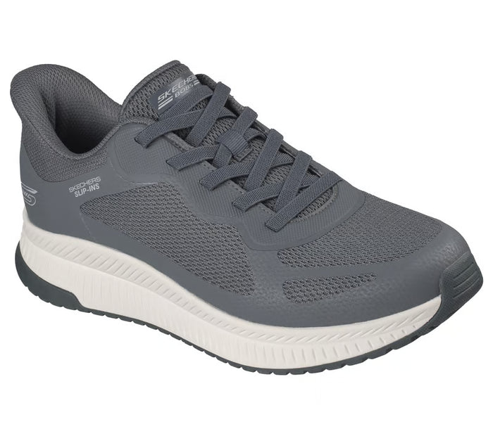 SKECHERS Men's Slip-ins: BOBS Sport Squad Chaos 4 Shoes - Charcoal | 118423