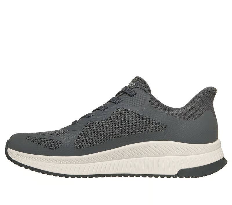 SKECHERS Men's Slip-ins: BOBS Sport Squad Chaos 4 Shoes - Charcoal | 118423