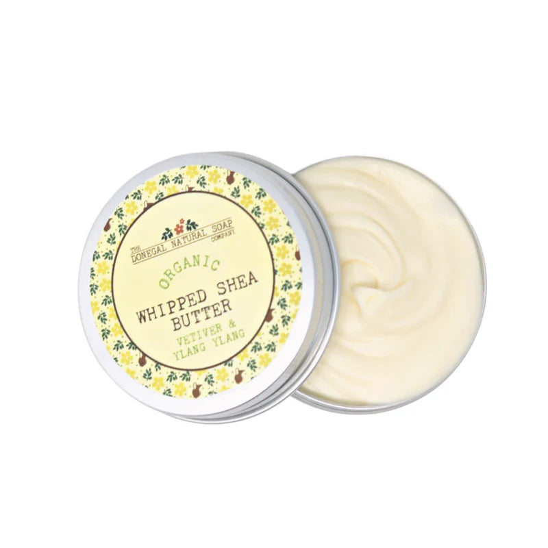 DONEGAL NATURAL SOAP Vetiver & Ylang Ylang Organic Whipped Shea Body Butter - 120g