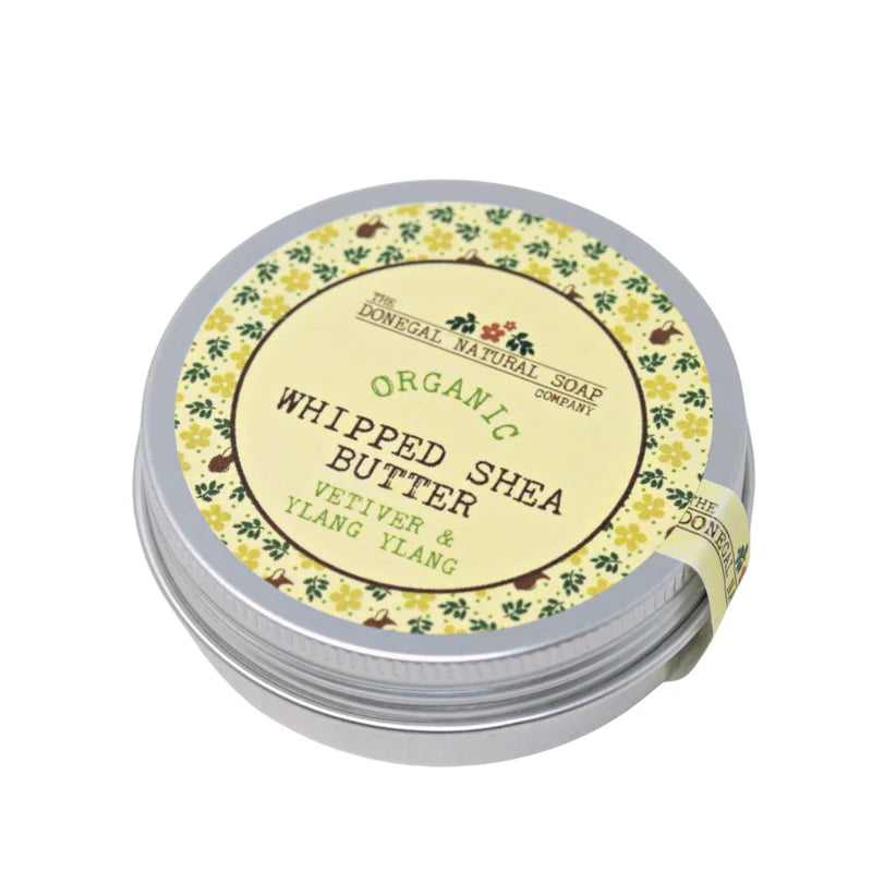 DONEGAL NATURAL SOAP Vetiver & Ylang Ylang Organic Whipped Shea Body Butter - 120g
