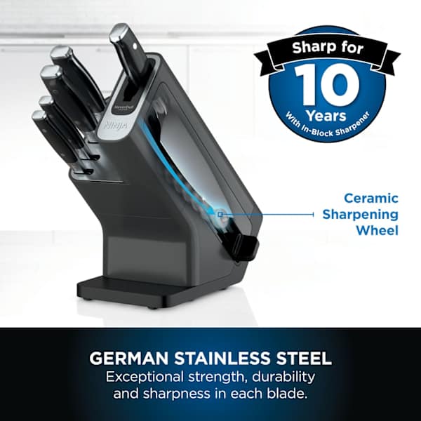 NINJA Foodi StaySharp Knife Block with Integrated Sharpener – 5Pc Set