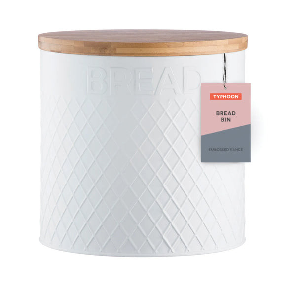 TYPHOON Embossed Bread Bin - White