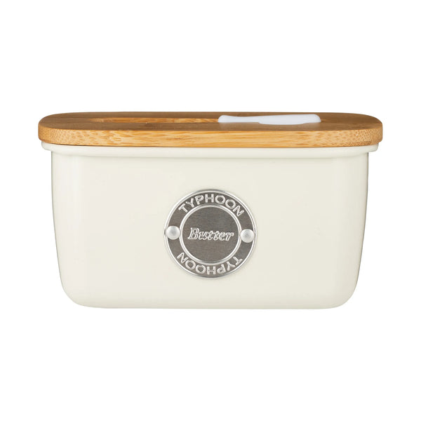TYPHOON Living Steel Butter Dish & Spatula Set - Cream
