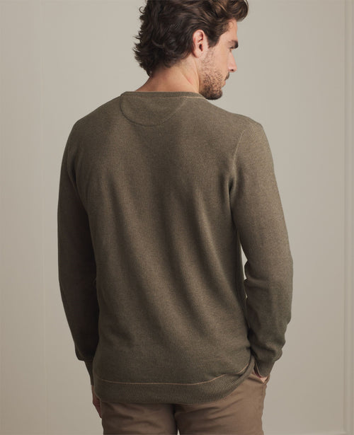 MAGEE Charlie Crew Neck - Brown/Olive