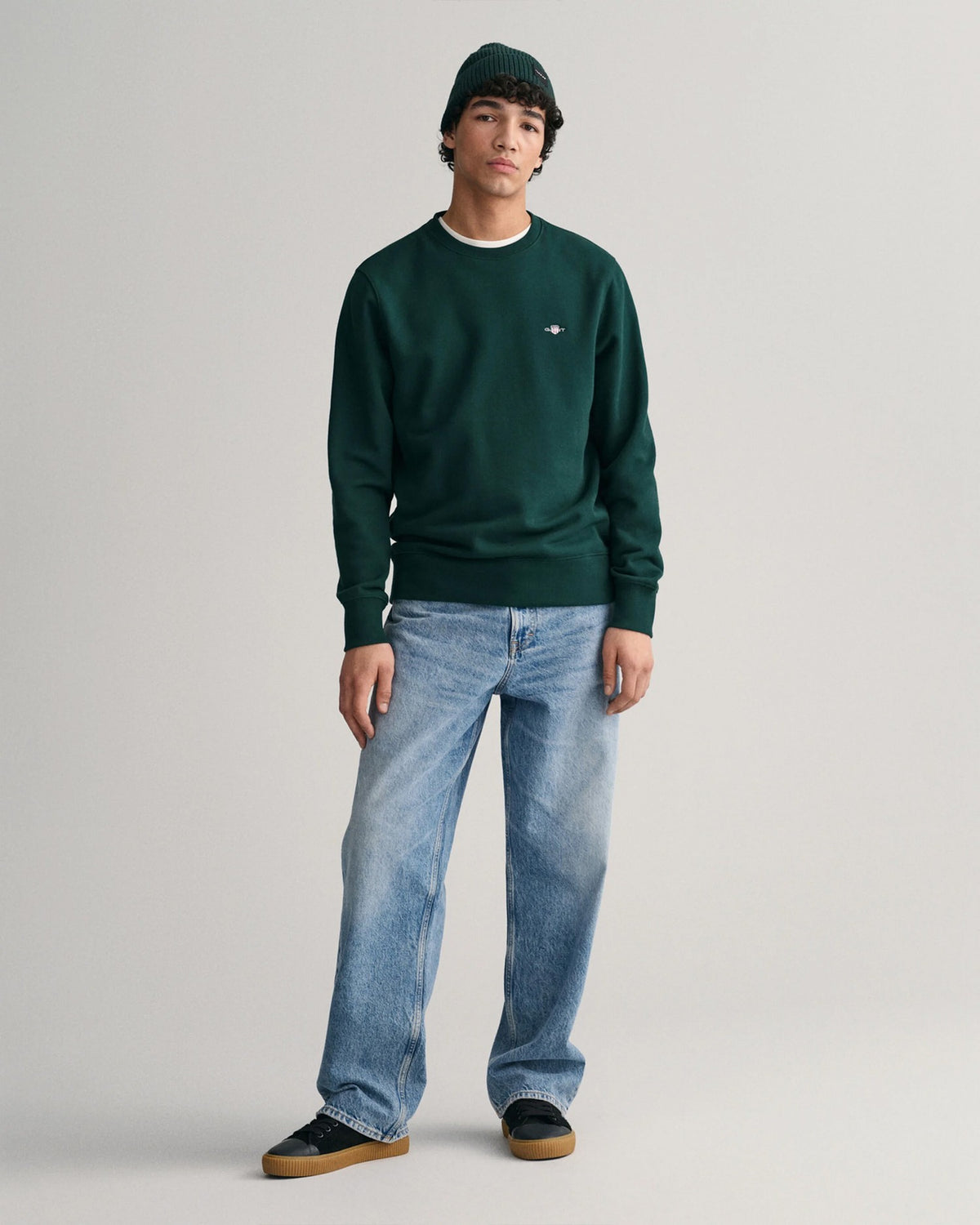 GANT Cotton Crew Neck Sweatshirt - Green