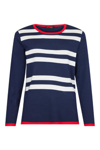 SUNDAY Stripe Jumper - Navy