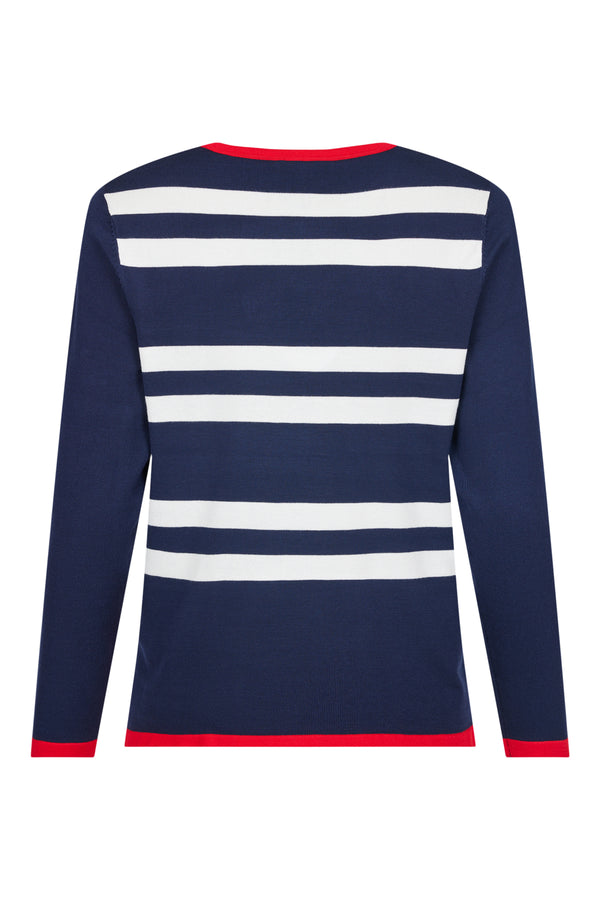 SUNDAY Stripe Jumper - Navy