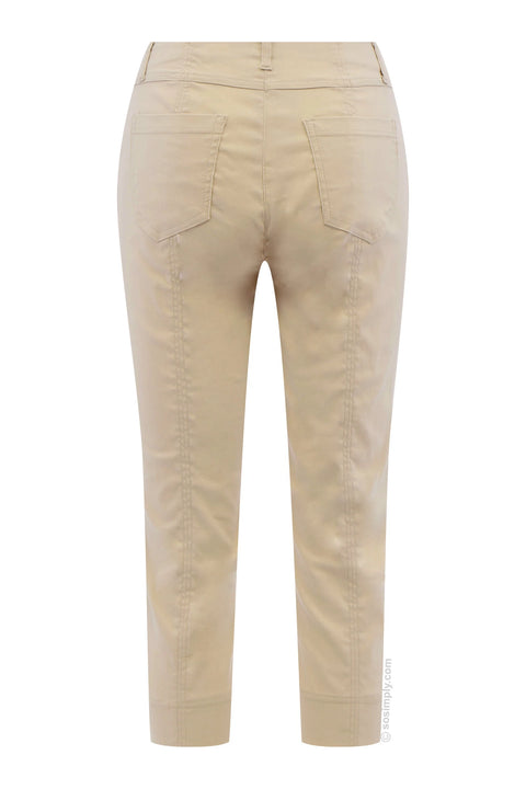 ROBELL : Lexi Crop Trousers - Beige