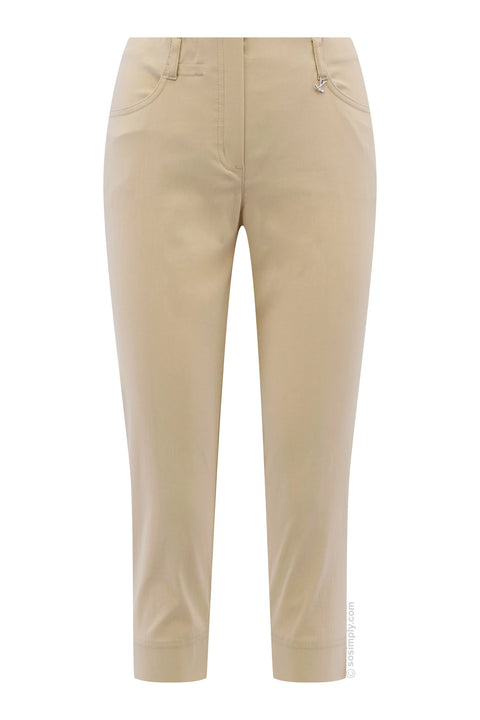 ROBELL : Lexi Crop Trousers - Beige