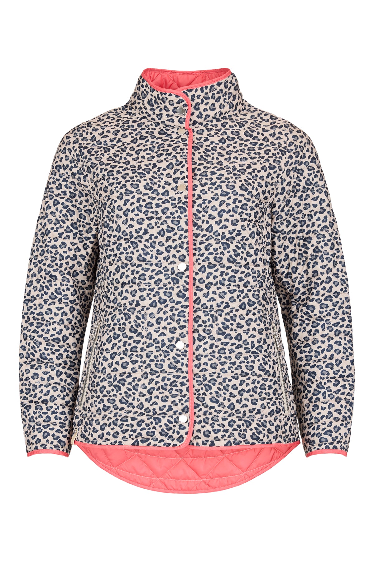 FRANDSEN Reversible Leopard Jacket - Coral