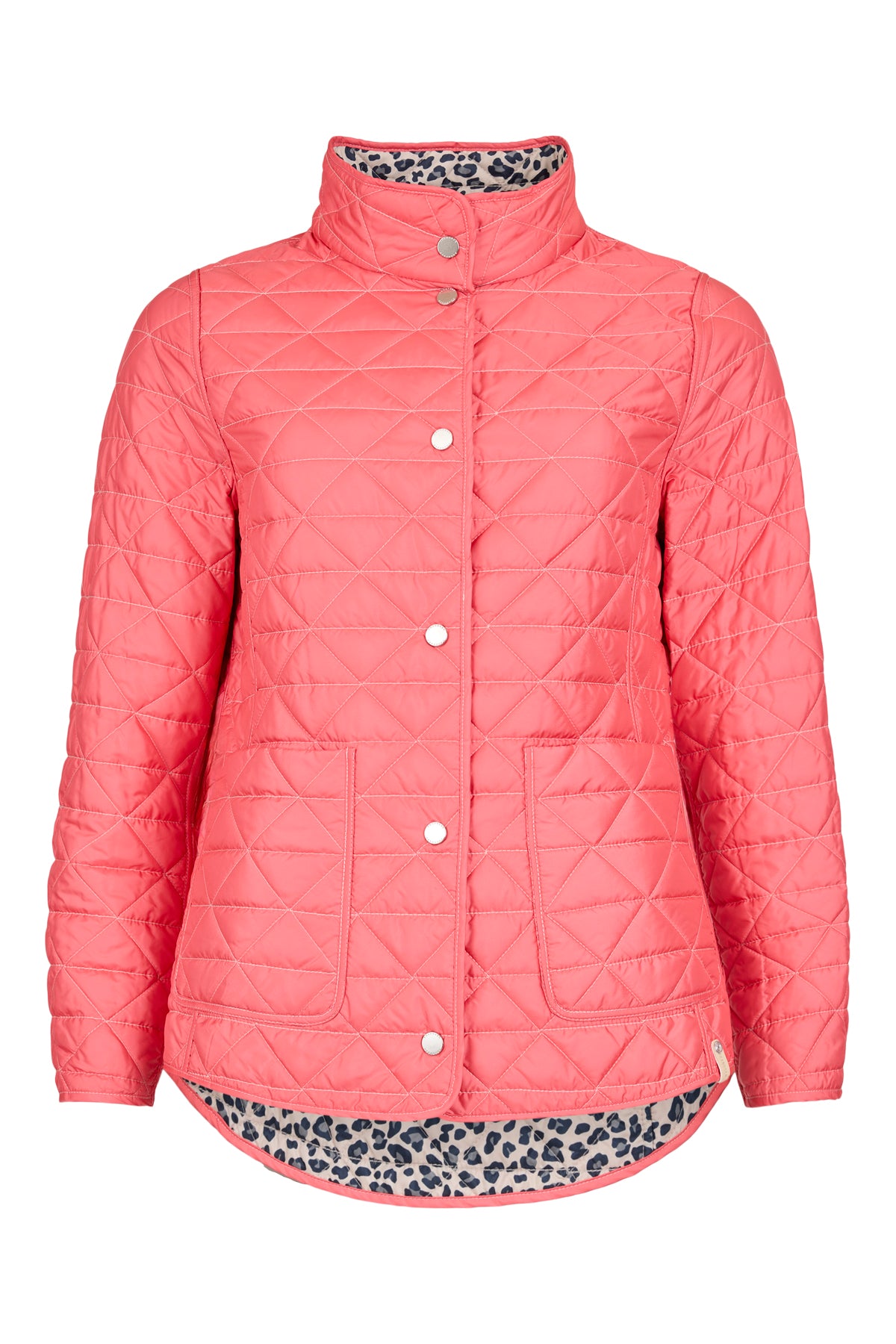 FRANDSEN Reversible Leopard Jacket - Coral