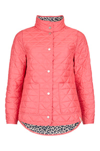 FRANDSEN Reversible Leopard Jacket - Coral