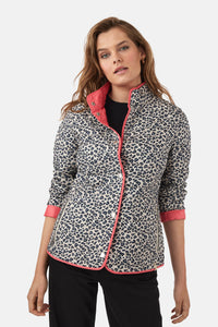 FRANDSEN Reversible Leopard Jacket - Coral